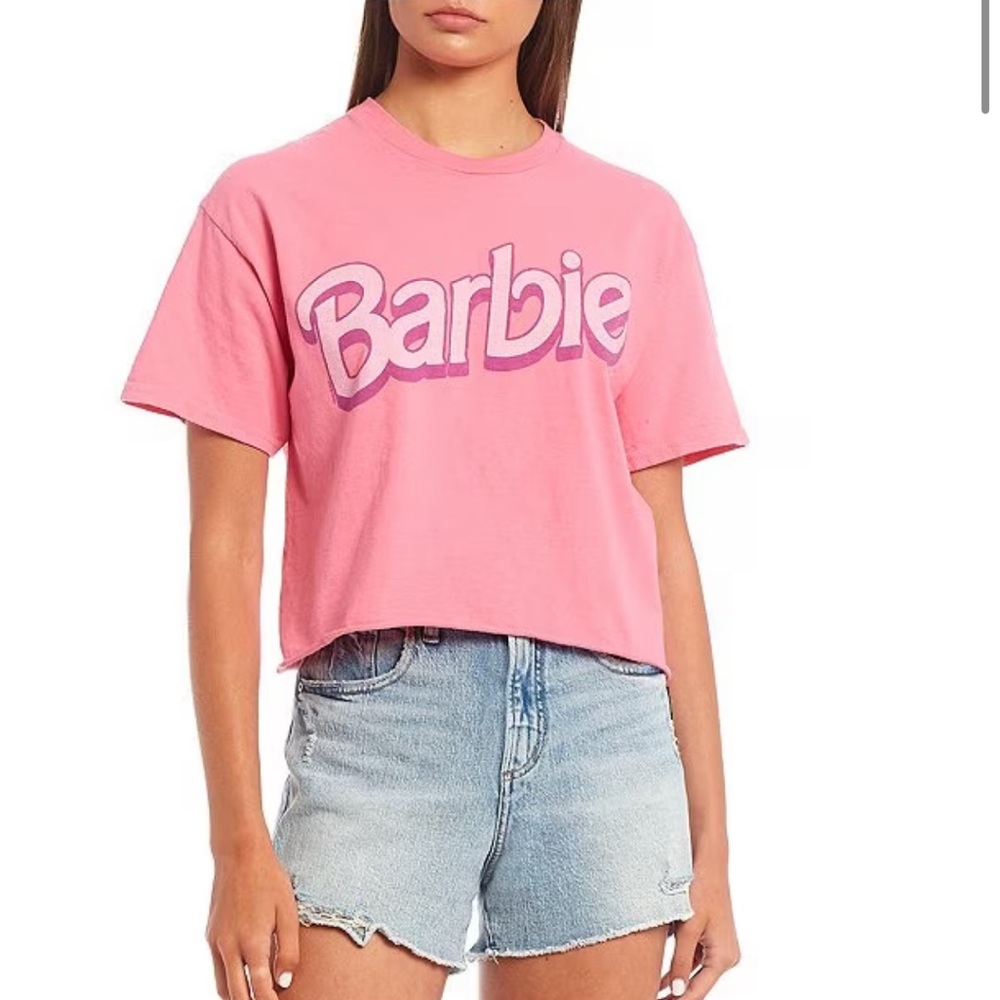 NWT Junk Food cropped Barbie Tee